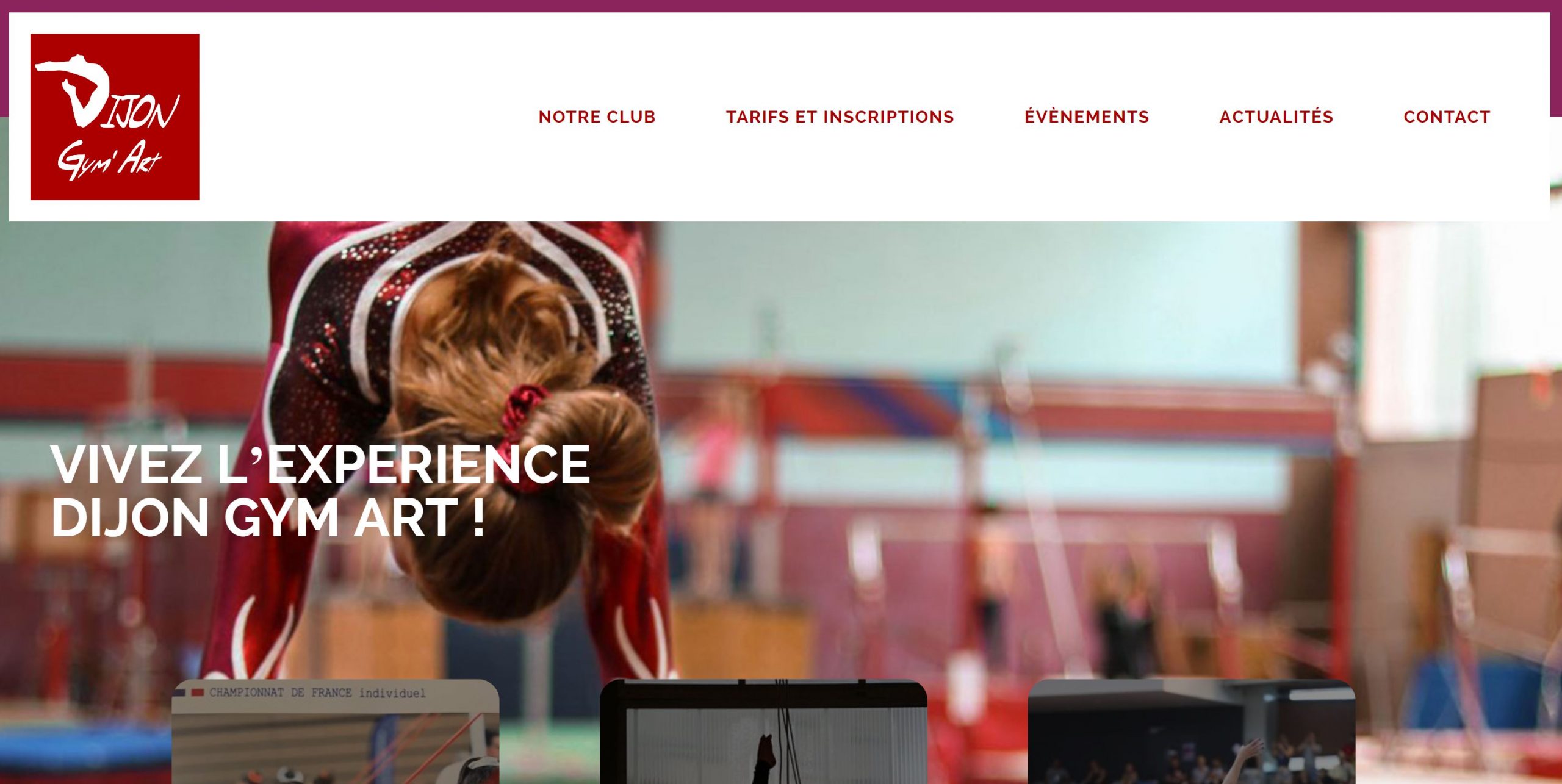 Nouveau site web de Dijon Gym Art